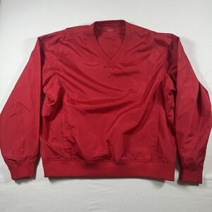 ACUITY SATIN FINISH LONGSLEEVES SWEATSHIRT PULLOVER LARGE RED ATHLETIC